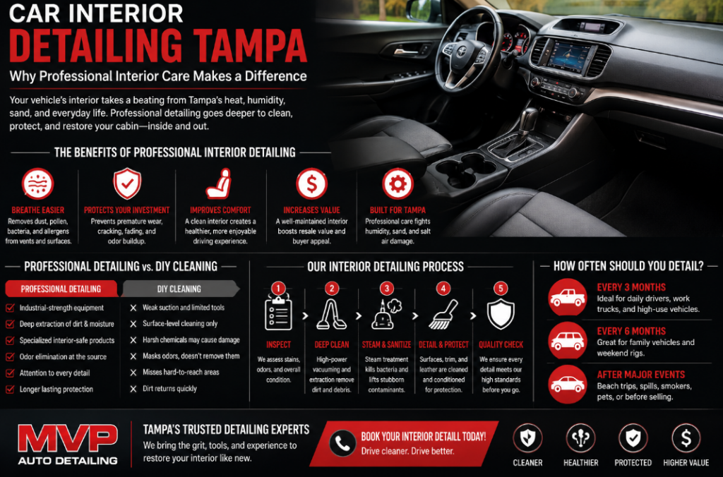 Car Interior Detailing Tampa Why Professional Interior Care Makes a Difference
